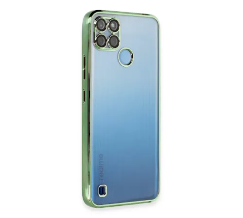 Realme C25Y Kılıf Lensli Silikon - Yeşil
