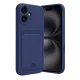 Apple iPhone 16 Kılıf Kelvin Kartvizitli Silikon - Lacivert