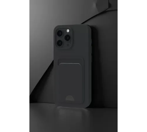Apple iPhone 16 Pro Kılıf Kelvin Kartvizitli Silikon - Siyah