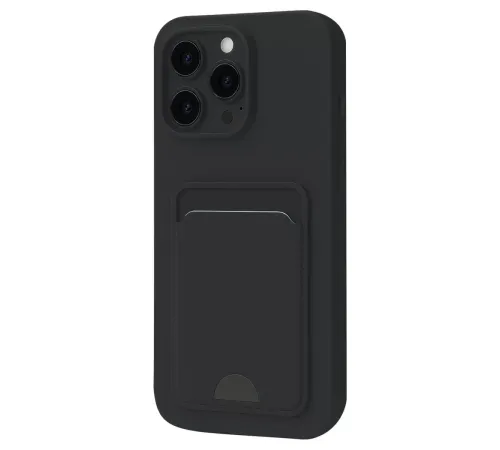 Apple iPhone 16 Pro Kılıf Kelvin Kartvizitli Silikon - Siyah
