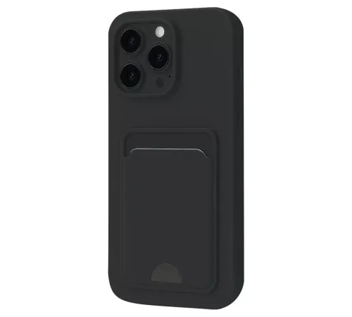 Apple iPhone 16 Pro Kılıf Kelvin Kartvizitli Silikon - Siyah
