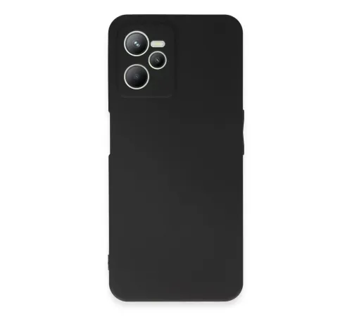 Realme C35 Kılıf First Silikon - Siyah