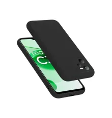 Realme C35 Kılıf First Silikon - Siyah