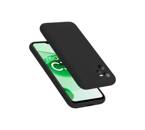 Realme C35 Kılıf First Silikon - Siyah