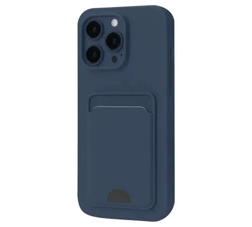 Apple iPhone 16 Pro Kılıf Kelvin Kartvizitli Silikon - Lacivert
