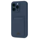 Apple iPhone 16 Pro Kılıf Kelvin Kartvizitli Silikon - Lacivert
