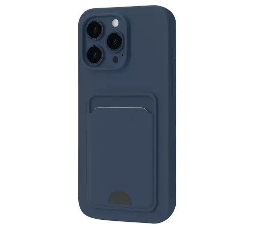 Apple iPhone 16 Pro Kılıf Kelvin Kartvizitli Silikon - Lacivert