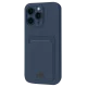 Apple iPhone 16 Pro Kılıf Kelvin Kartvizitli Silikon - Lacivert