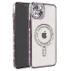 Apple iPhone 14 Kılıf Joke Simli Magneticsafe Kılıf - Derin Mor