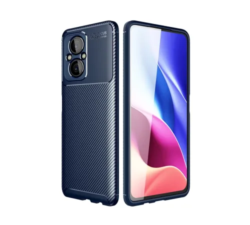 Xiaomi Poco M5 Kılıf Auto Focus Karbon Kapak - Lacivert
