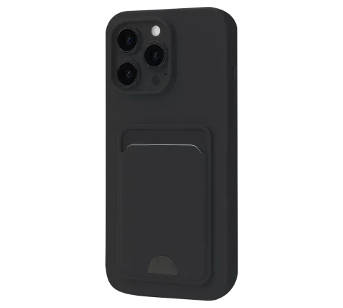 Apple iPhone 16 Pro Max Kılıf Kelvin Kartvizitli Silikon - Siyah