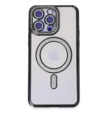 Apple iPhone 14 Pro Kılıf Joke Simli Magneticsafe Kılıf - Siyah