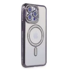 Apple iPhone 14 Pro Kılıf Joke Simli Magneticsafe Kılıf - Derin Mor