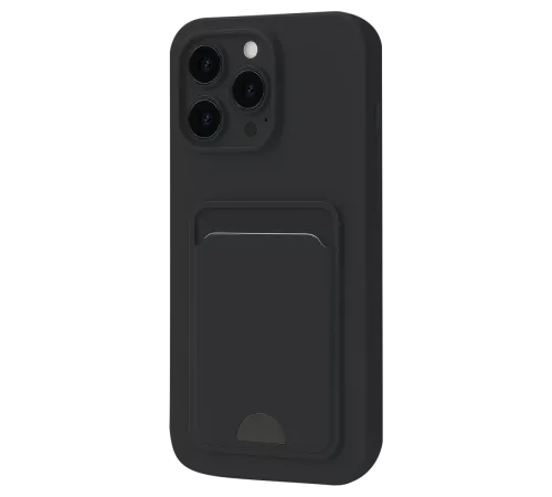 Apple iPhone 16 Plus Kılıf Kelvin Kartvizitli Silikon - Siyah