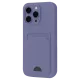 Apple iPhone 16 Plus Kılıf Kelvin Kartvizitli Silikon - Lila