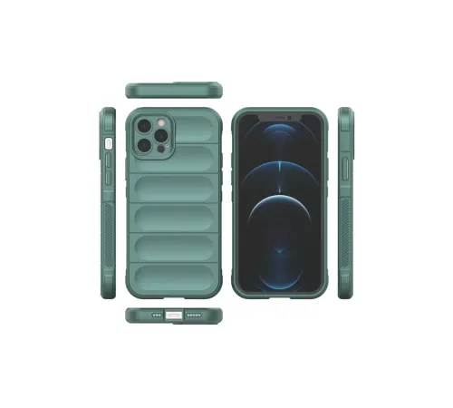 Apple iPhone 12 Pro Kılıf Optimum Silikon - Koyu Yeşil