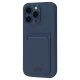 Apple iPhone 16 Plus Kılıf Kelvin Kartvizitli Silikon - Lacivert