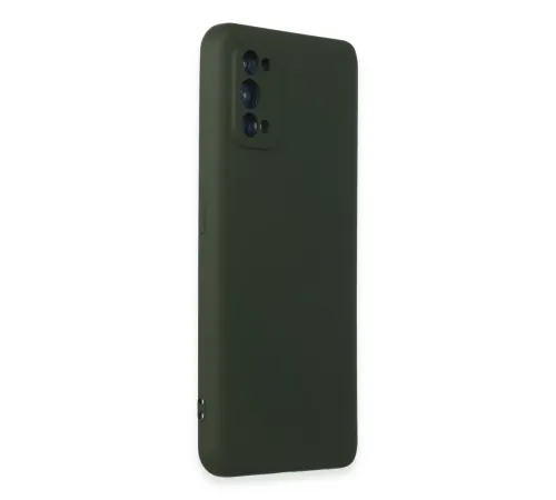 Realme 7 Pro Kılıf Nano içi Kadife Silikon - Koyu Yeşil