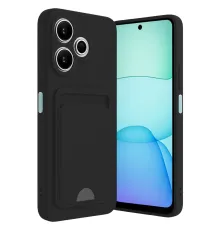 Xiaomi Redmi 13 4G Kılıf Kelvin Kartvizitli Silikon - Siyah