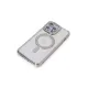 Apple iPhone 14 Pro Max Kılıf Joke Simli Magneticsafe Kılıf - Gümüş