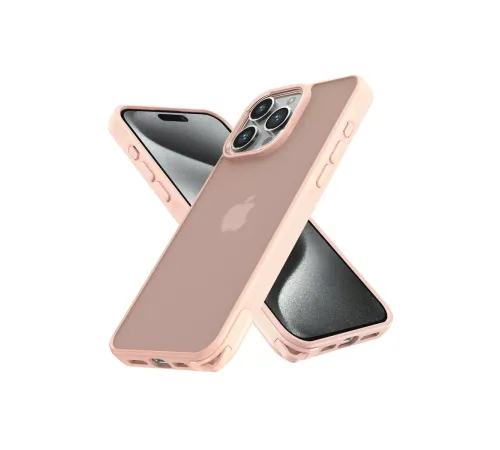 Apple iPhone 14 Pro Kılıf Elegant Kapak - Pudra