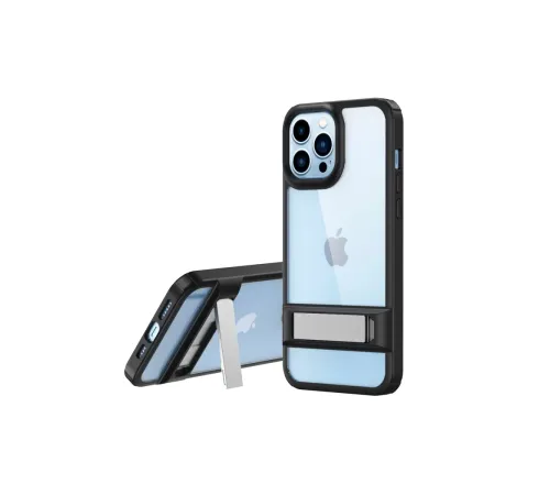Apple iPhone 13 Pro Kılıf Rolet Stand Kapak - Siyah
