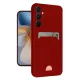 Samsung Galaxy S24 FE Kılıf Kelvin Kartvizitli Silikon - Kırmızı