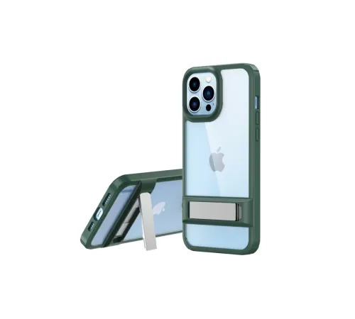 Apple iPhone 13 Pro Kılıf Rolet Stand Kapak - Yeşil