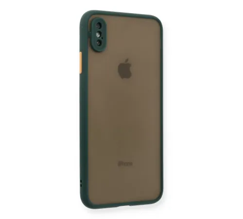 Apple iPhone XS Max Kılıf Montreal Silikon Kapak - Yeşil