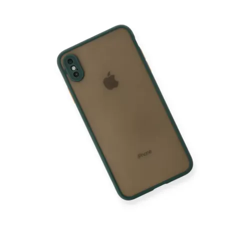 Apple iPhone XS Max Kılıf Montreal Silikon Kapak - Yeşil