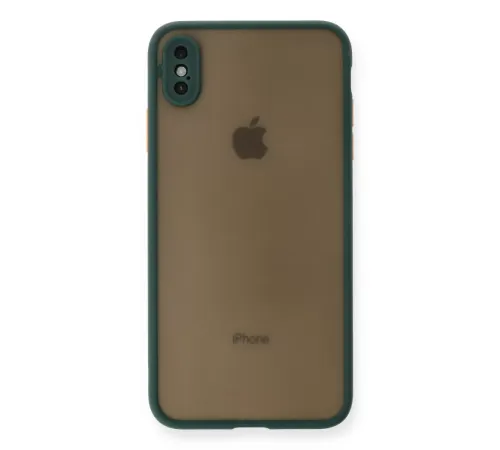 Apple iPhone XS Max Kılıf Montreal Silikon Kapak - Yeşil