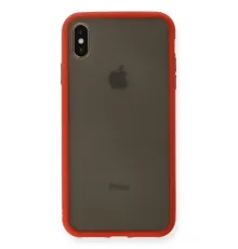 Apple iPhone XS Max Kılıf Montreal Silikon Kapak - Kırmızı