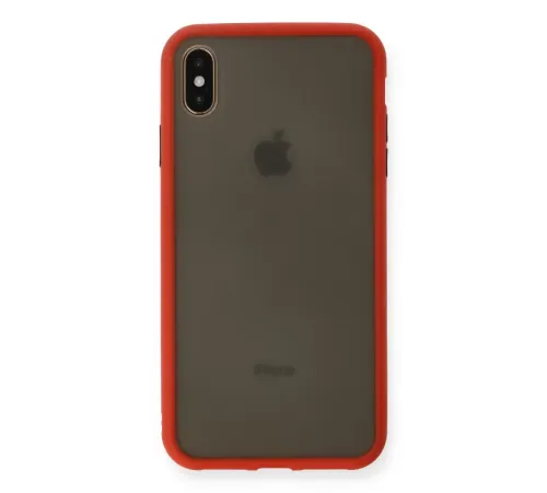 Apple iPhone XS Max Kılıf Montreal Silikon Kapak - Kırmızı