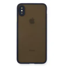 Apple iPhone XS Max Kılıf Montreal Silikon Kapak - Lacivert