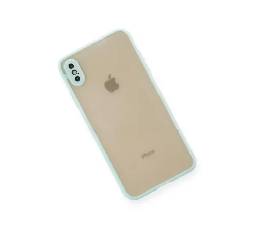 Apple iPhone XS Max Kılıf Montreal Silikon Kapak - Turkuaz