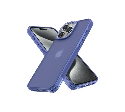 Apple iPhone 15 Pro Kılıf Elegant Kapak - Açık Mavi