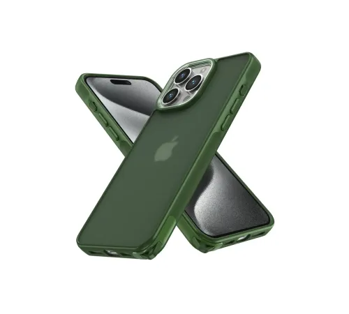 Apple iPhone 15 Pro Kılıf Elegant Kapak - Yeşil