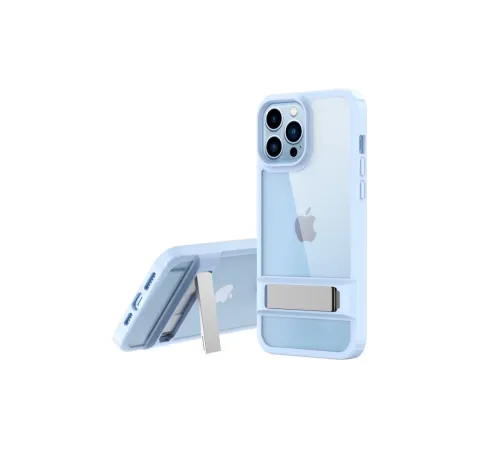 Apple iPhone 13 Pro Max Kılıf Rolet Stand Kapak - Sierra Blue