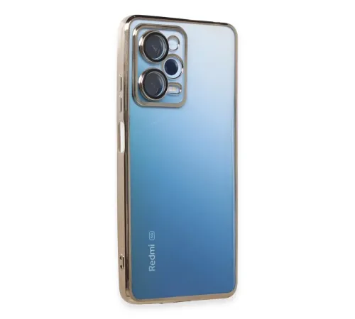 Xiaomi Redmi Note 12 Pro 5G Kılıf Lensli Silikon - Gold