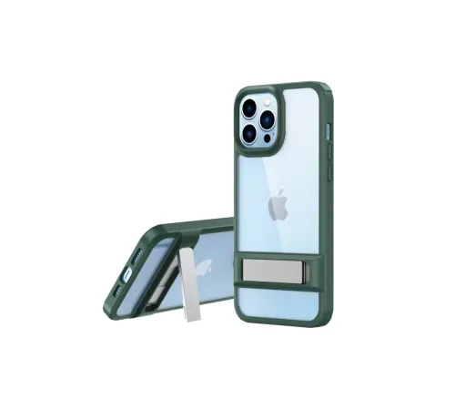 Apple iPhone 13 Pro Max Kılıf Rolet Stand Kapak - Yeşil