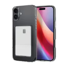 Apple iPhone 16 Kılıf Kart Şeffaf Silikon - Şeffaf