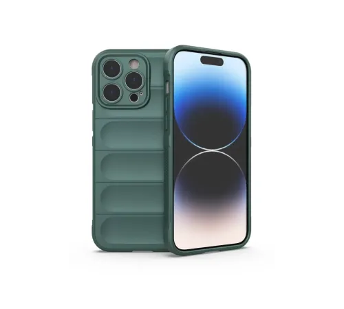 Apple iPhone 14 Pro Kılıf Optimum Silikon - Koyu Yeşil