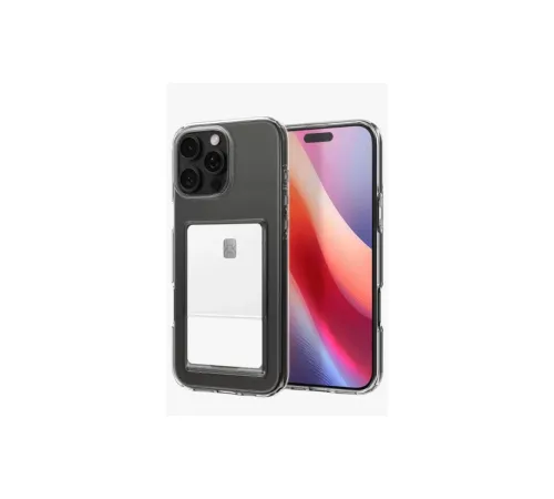 Apple iPhone 16 Pro Kılıf Kart Şeffaf Silikon - Şeffaf