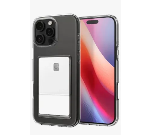Apple iPhone 16 Pro Max Kılıf Kart Şeffaf Silikon - Şeffaf