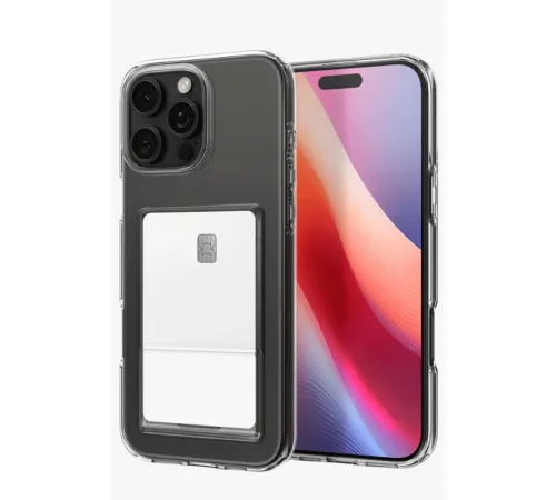 Apple iPhone 16 Pro Max Kılıf Kart Şeffaf Silikon - Şeffaf