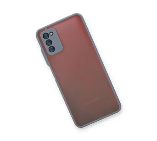 Samsung Galaxy A03S Kılıf Montreal Silikon Kapak - Gri