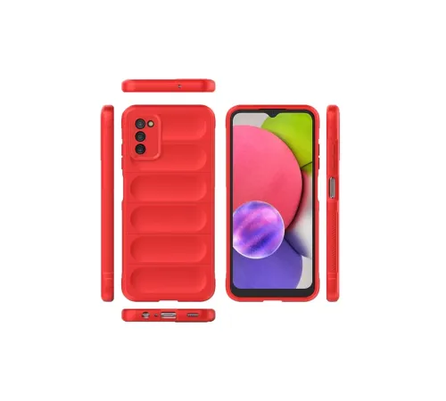 Samsung Galaxy A03S Kılıf Optimum Silikon - Kırmızı