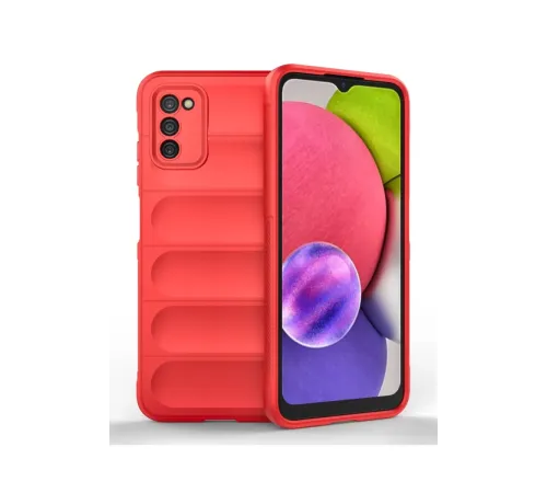 Samsung Galaxy A03S Kılıf Optimum Silikon - Kırmızı