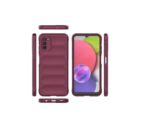 Samsung Galaxy A03S Kılıf Optimum Silikon - Bordo