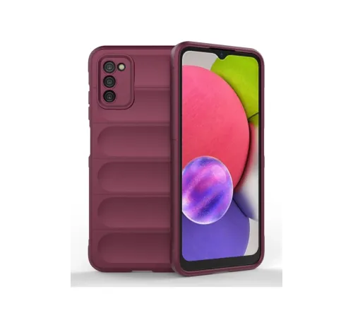 Samsung Galaxy A03S Kılıf Optimum Silikon - Bordo
